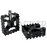 Complete view of the Evil Alloy Square pedals in black, Evil alloy BMX, Custom bmx parts, basset bmx, bassettbmx