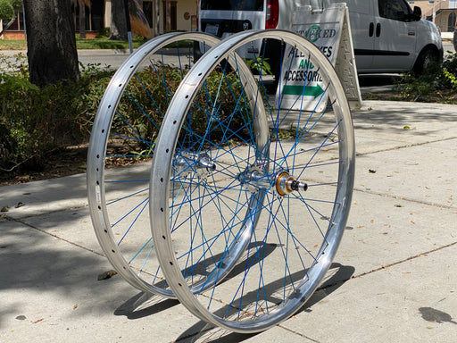 front view of the Profile Beast mode wheelset in polished