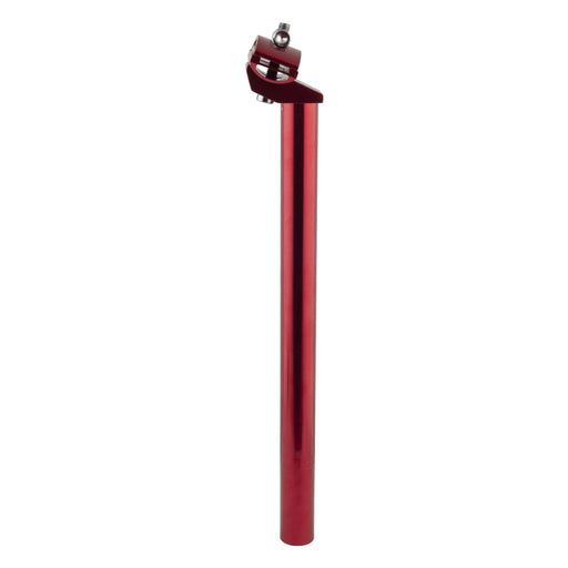 Side view of the Black ops Alloy seat post in red