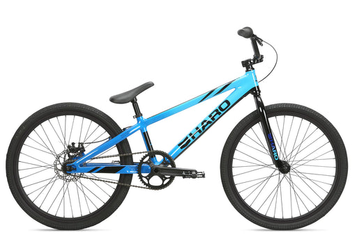 Side view of the 24" Haro Race Lite Pro in blue, adult race bike, haro race bike, 24" race bike