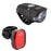 Complete view of the NIterider Swift 300/Vmax + 150 light set in black