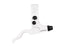 Top view of the odyssey Trigger Monolever brake lever in white, bmx brake lever, 990 brake lever, odyssey Brake Lever