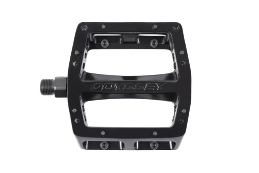 top view of the odyssey trail mix sealed pedals in black