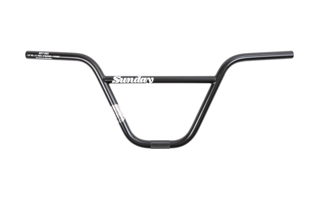 front view of the Sunday Brett bars in black