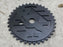 Front angle view of the Ride out supply ROS Sprocket in black, big bmx sprocket