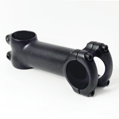 Front and side view of the Ultracycle Threadless stem in black