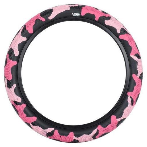 Side view of the Vans tire in pink camo