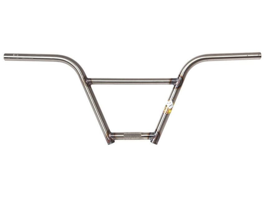 Front view of the S&M Bikes Fu Bars in Raw, 4pc bmx bars, 4pc street bmx, 4pc bmx street bars