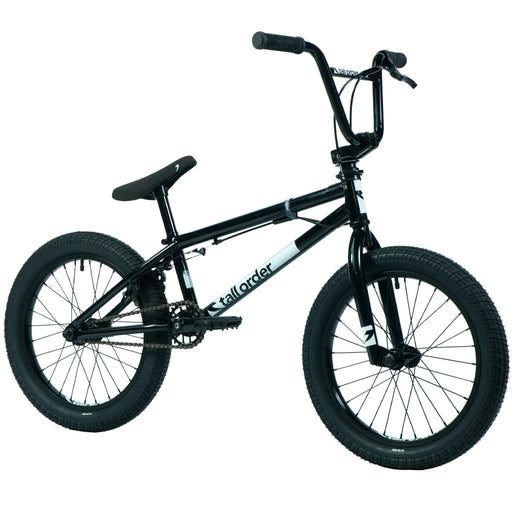 Side view of the 18" Tall Order ramp bmx bike in black