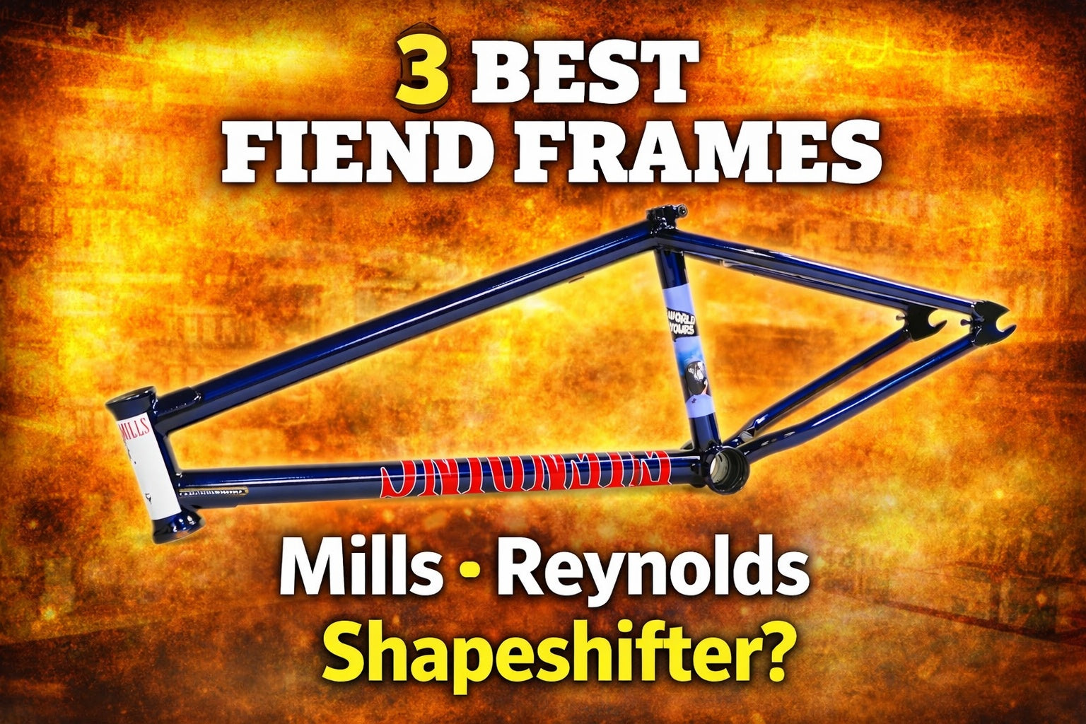 Fiend chromoly BMX frames street riding comparison image