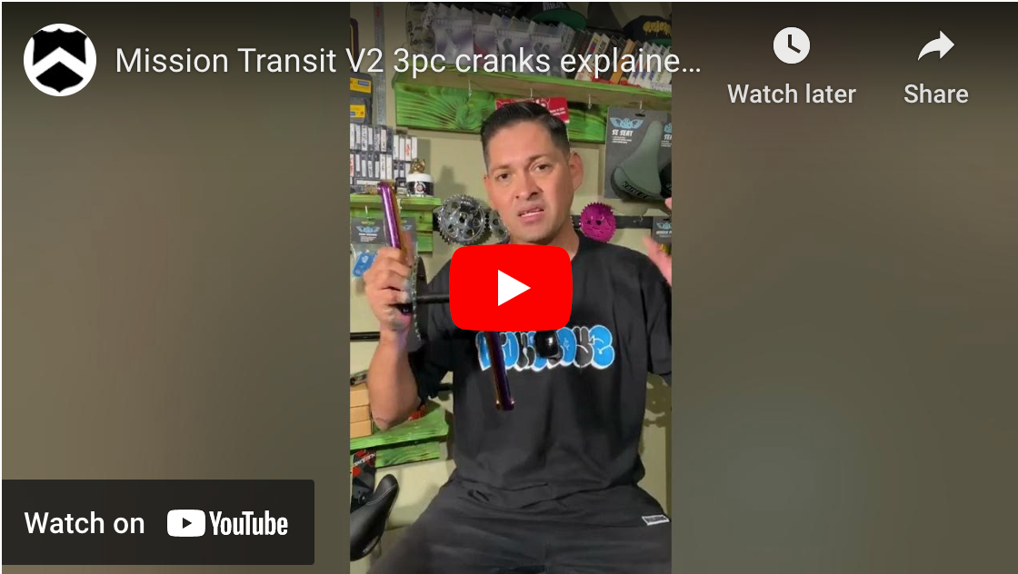 Mission Transit V2 cranks | Explained & review - Stacked BMX Shop
