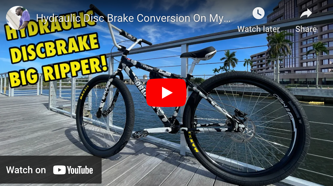 Hydraulic Disc Brake Conversion Steezy Films Stacked BMX Shop