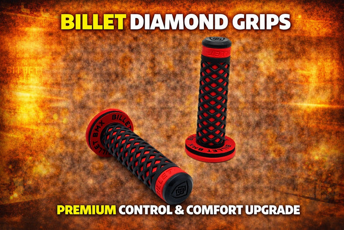 Billet BMX Ultra Grips Diamond Series close up pattern detail