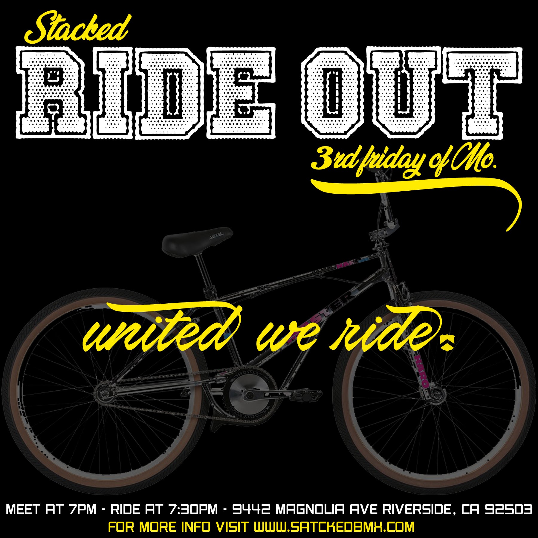 Stacked Ride out - at Stacked Bmx shop - July 19 at 7pm