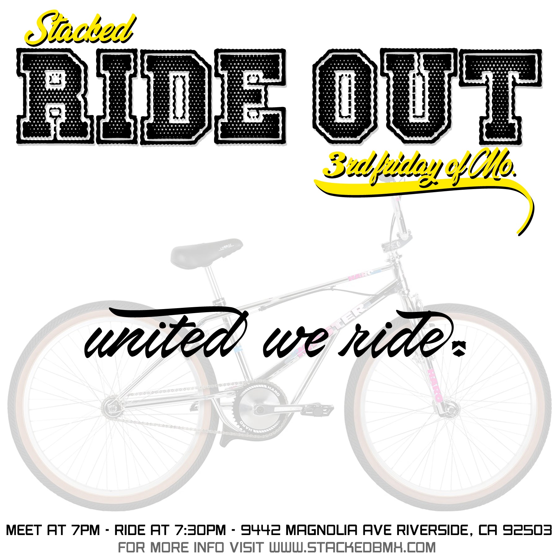 Stacked Ride out - at Stacked BMX Shop - June 21st - 7pm