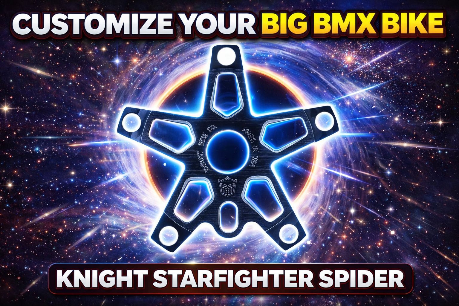 Knight Starburst BMX spider close up product review