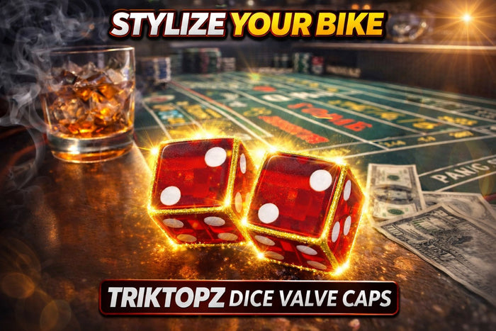 Custom BMX bike accessory TrikTops Dice Valve Caps