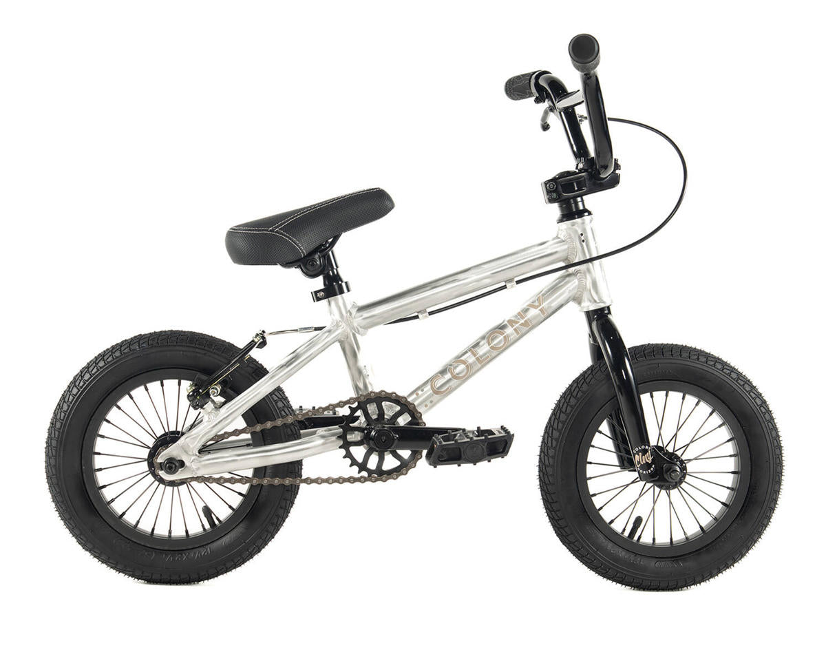side view of the 12" Colony kids bike in Polished