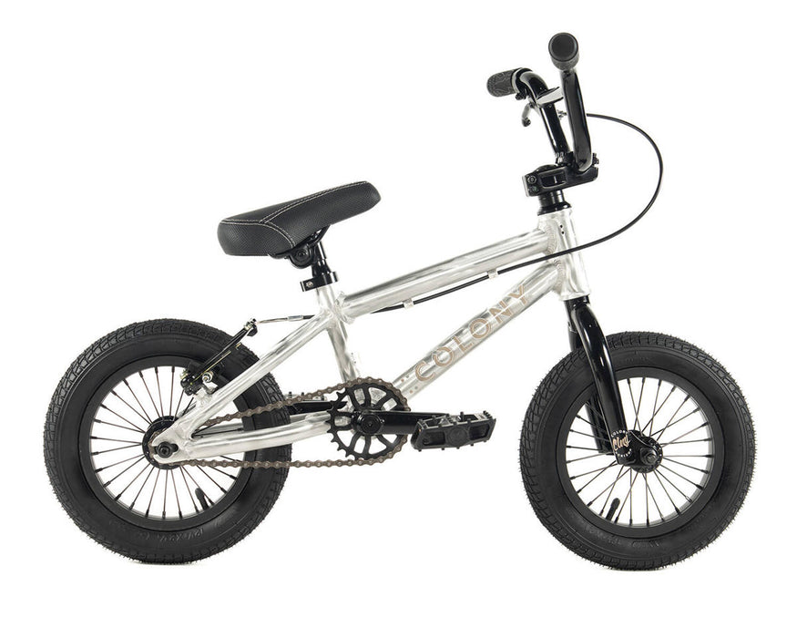 side view of the 12" Colony kids bike in Polished