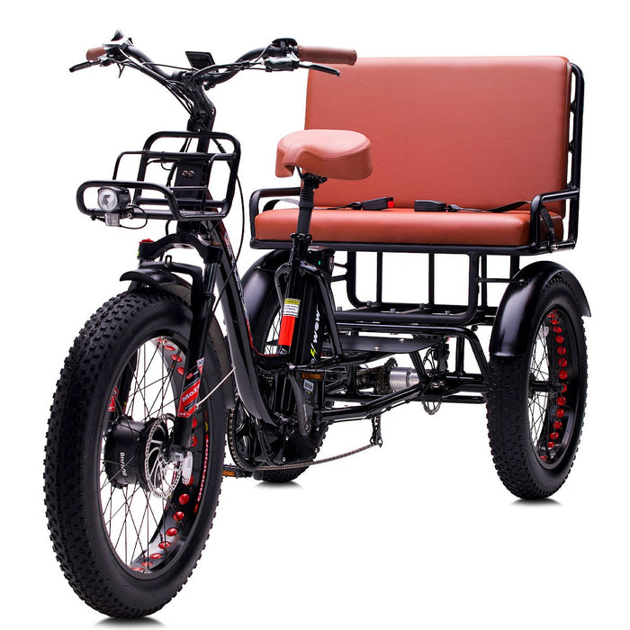 side angle  view of Conductor 4-2 Rickshaw in black