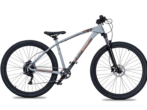 Side view of the collective c100 in grey, collective c100 Pro, Collective C100 bike, Collective C100 V3, Collective c100 Specs