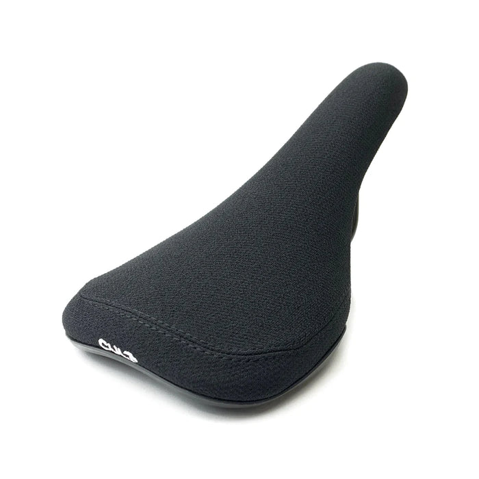 Side view of the Cult Slim railed seat in black