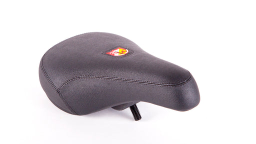 Top front view of the S&M Fat pivotal seat in black