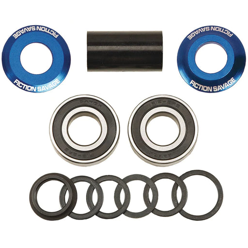 expanded view of fiction mid bottom bracket in blue