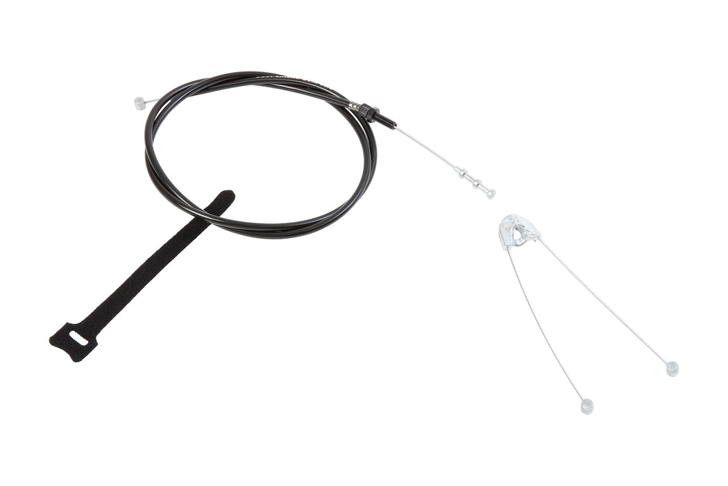 complete view of the Odyssey adjustable linear quik-slic kable in black, fixing bike brakes, bike brake tightening, bike levers, bike caliper, bicycle caliper, bicycle levers, cycle caliper, different kids of bike brakes, different types of bicycle brakes, different types of bike brakes, Mountain bike brakes, brake pads bicycle replace, brake pads bike replace, changing bicycle brake pads, changing bike brakes, bike brake cleaner, linear pull brakes, bike brake pads, bicycle brake pads, cycle brake pads