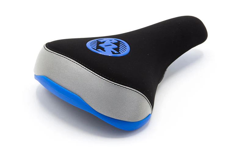 top side angle view of ros reflective seat in blue