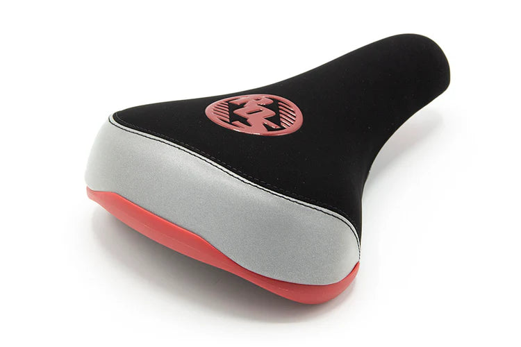 top side angle view of ros reflective seat in red