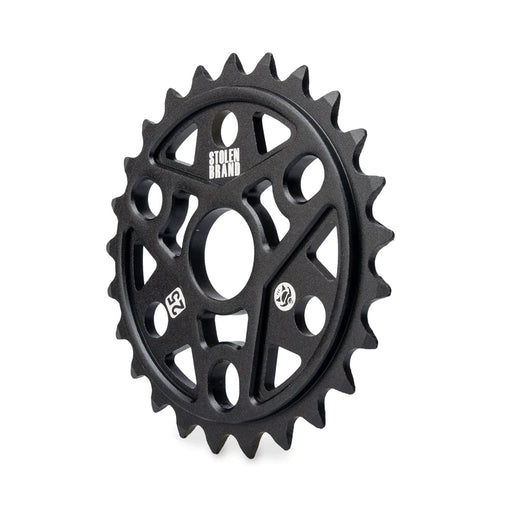 Front view of the Stolen Sumo 3 sprocket in black