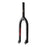 Front view of the Stranger Ballast I.C. fork in black, Technical Bmx street forks
