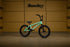 Side view of the 18" Sunday Primer bike in toothpaste, 18 inch BMX bike for learning bunny hops and manuals