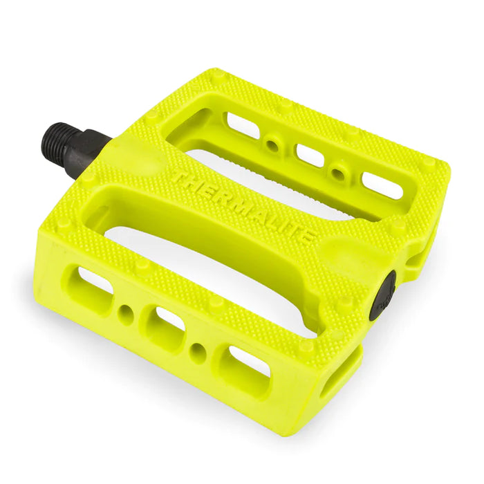 top view of fiction thermolite pedal in yellow