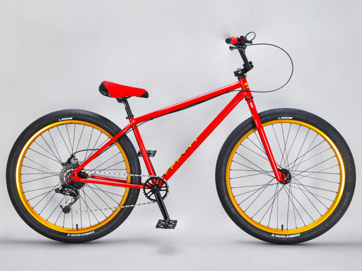 side view of 27.5" mafia bomma in red