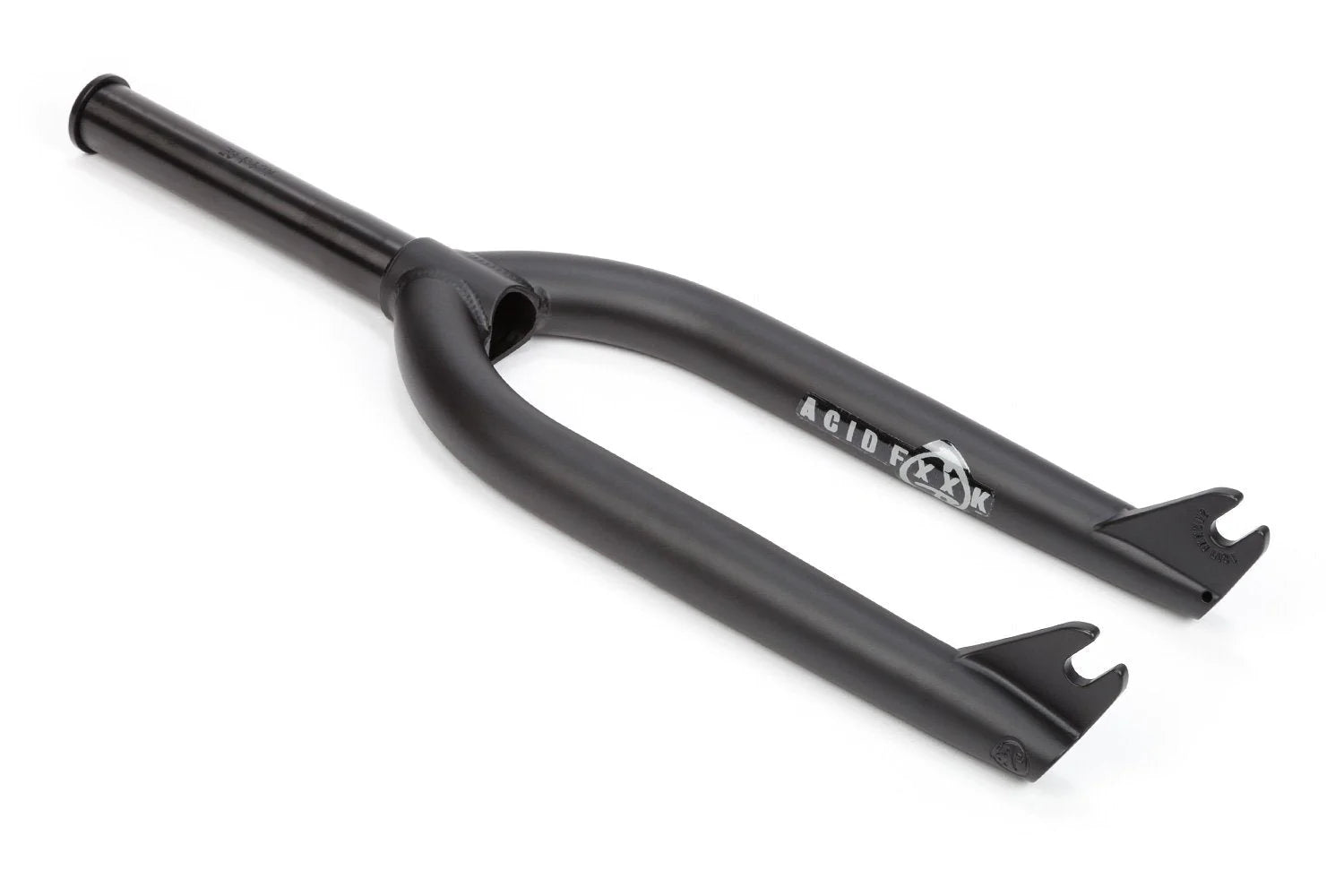 front view of the bsd acid v2 forks in black