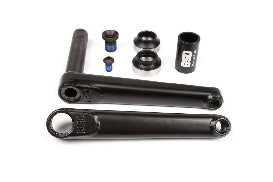 Complete view of the BSD Substance V2 XL Cranks in Black