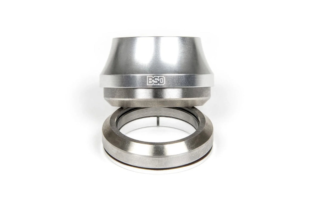 studio phot of the BSD Highriser headsegt in polished, Bicycle fork bearing replacement, bike fork bearing, bicycle steering bearing replacement, bicycle headset bearing installation, cycle fork bearing replacement, bike steering bearing replacement, bike steering bearing, bike fork ball bearing, replace bicycle fork front bearing, bicycle headset bearing replacement, bicycle headset bearing, bicycle neck bearings