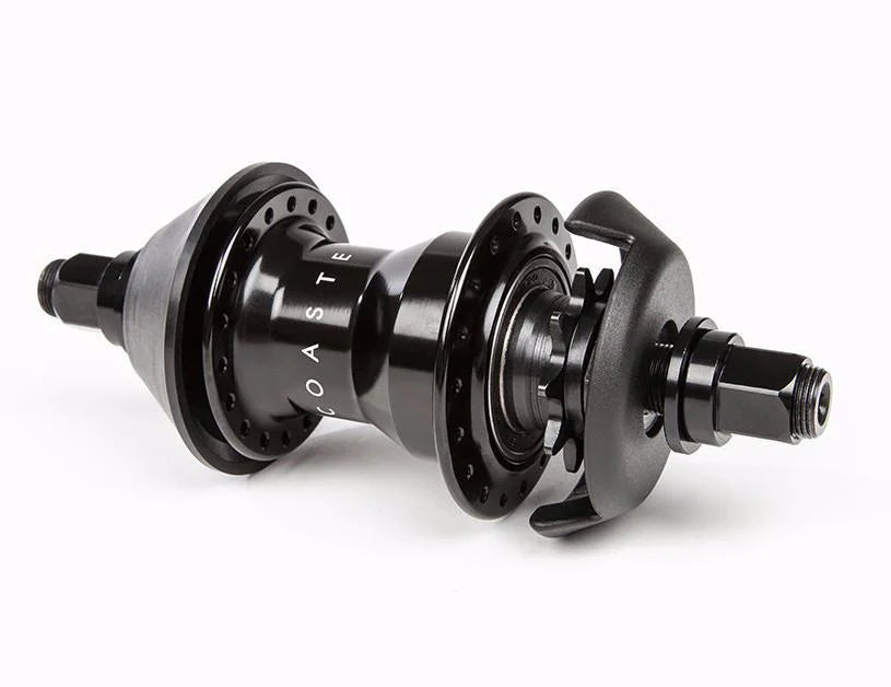 front view of the BSD westcoaster freecoaster hub in black