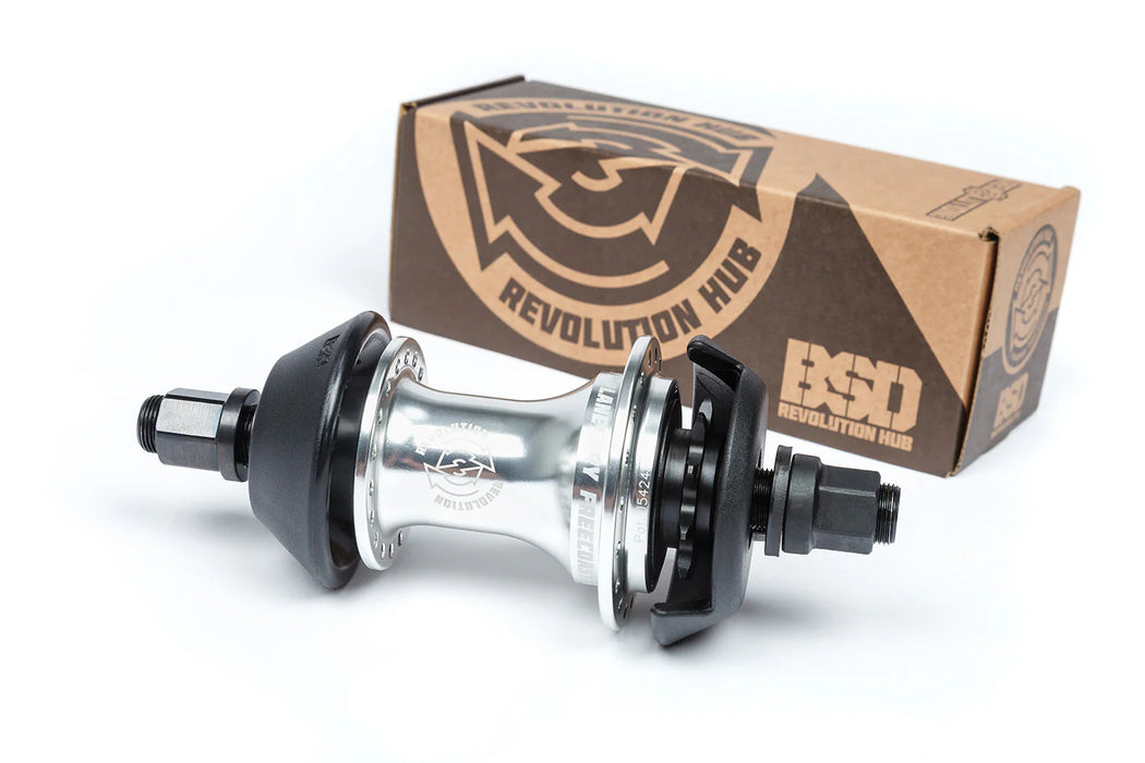 studio view of the BSD Revolution V1.5 freecoaster hub in polished, Bmx hub, Bmx hub sound, Bmx hub guard, Bmx hub bearing replacement, Bmx hub guard install, Bmx hub explained, Bmx hub repair, Bmx hub motor, Bmx hub rebuild, Bmx hub service, Bmx hub louder, Bmx hub 6 pawls, Bmx hub on mtb, Bmx hub live, 