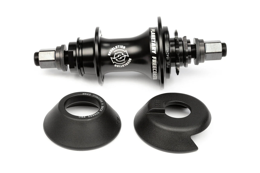 BSD planetary freecoaster hub in black, freecoaster, bmx rear hub, profile mini hub, profile bmx hubs, profile racing hubs, freecoaster hub, bmx freecoaster hub, hub forecaster, onyx rear hub, bmx race hub, bmx front hub, bmx 48 spoke wheels, dirt jump hub, disc brake hub, gt mohawk hubs, gt super lace hubs, limited edition profile hubs, greasing bike hubs, 