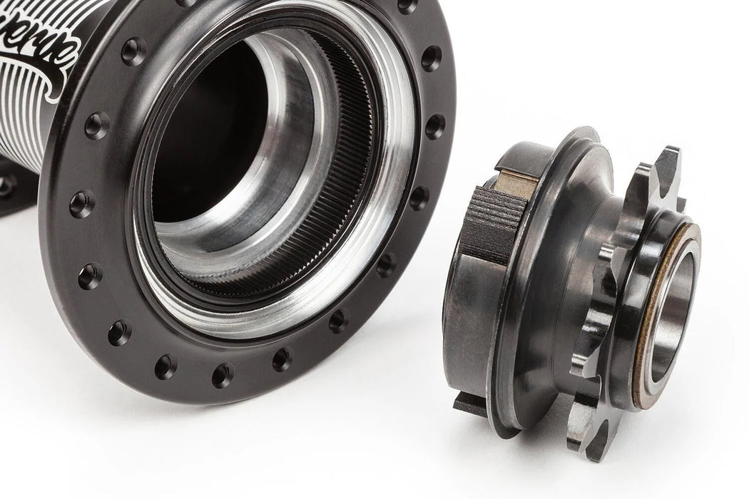 bsd serve hub internal image of driver, pawls and hub assembly, how does a bicycle rear hub work.  