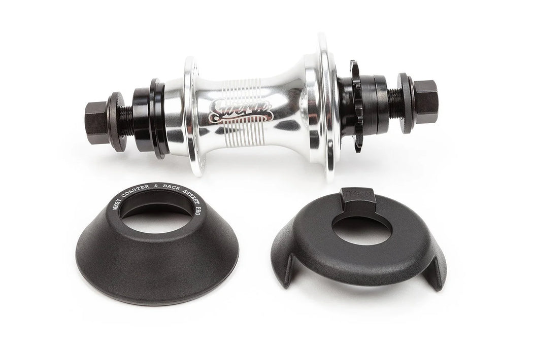 BSD Swerve cassette Bicycle hub on a white background, What are bmx hub guards and how do they works?