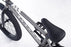 close up view of the 20" Cult Access bmx bike in raw, street bmx bike