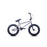 side view of the 16" Cult Juvenile complete bike in silver, bmx bike for 8 years old