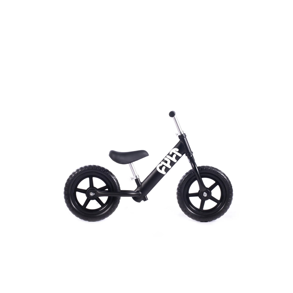 Side view of the cult push bike in black