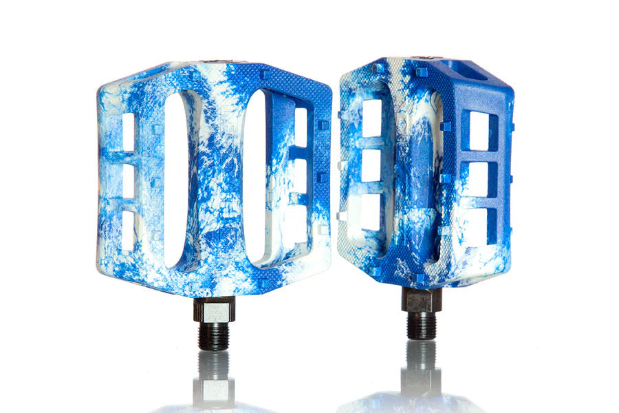 Demolition Trooper Pedals White/Blue Marble