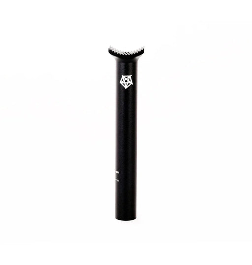 Side view of the eighties pivotal seat post in black