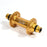 front view of front profile elite hub in gold